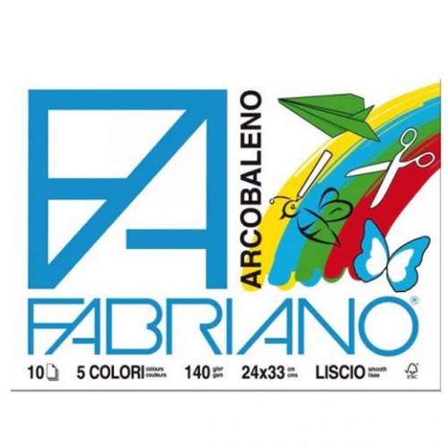 Album Colore 24x33cm 140gr 10fg Fabriano Arcobaleno