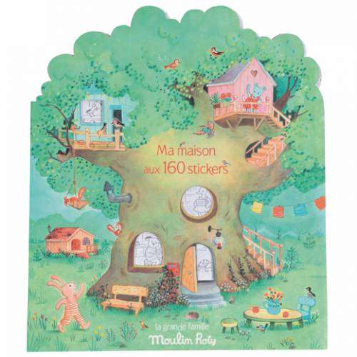 Libro da Colorare Moulin Roty - La Grande Famille 160 Stickers