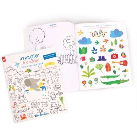 Libro da Colorare Moulin Roty - Les Popipop 125 Stickers