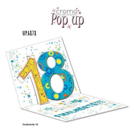 Biglietto Compleanno-30 anni 15x15cm Cromo PopUp