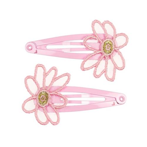 Mollette Capelli Souza 2pz Lynette, Fiore Rosa