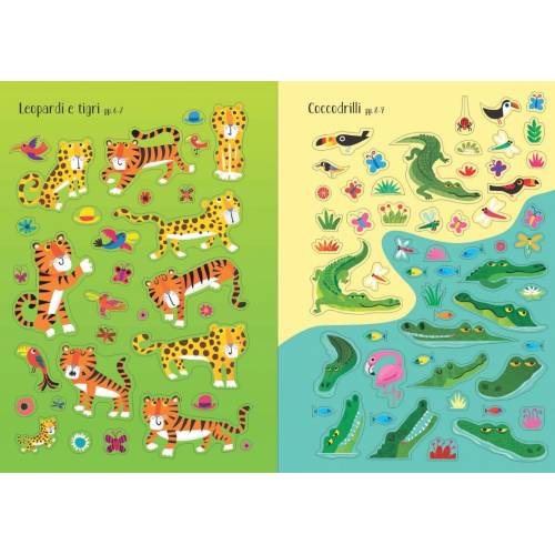 Libro con Stickers Usborne 3+ La Giungla 300pz