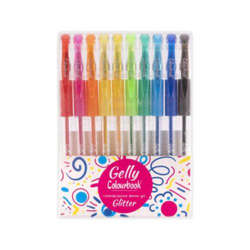 Penna Gel Colourbook Gelly Glitter Set 10 Colori
