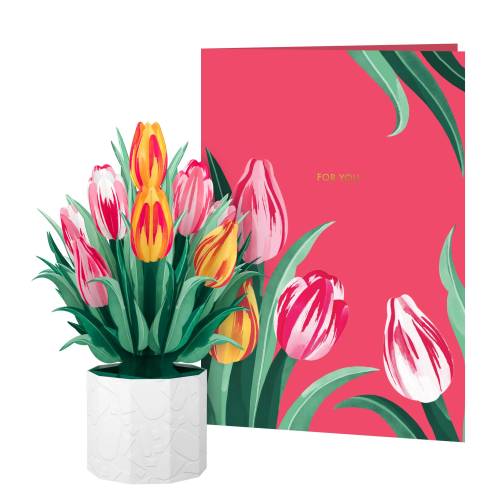 Biglietto Origamo 3D Flora Mini - Tulips Rembrandt