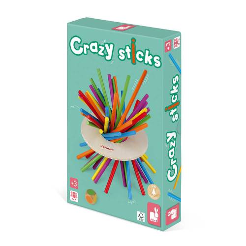 3+ Janod Gioco di Abilità Crazy Sticks (legno)