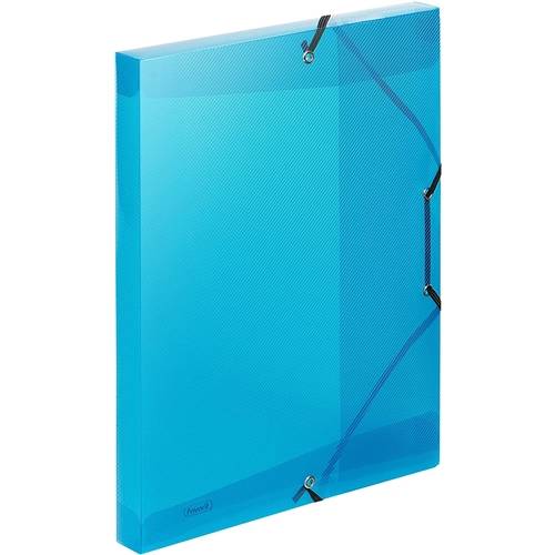 Cartella c/Elastico Plastica 25x33x2,5cm Favorit Lumina Trasparente Blu