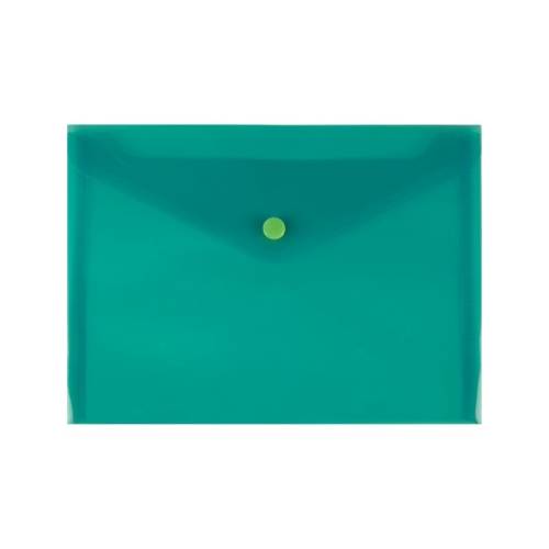 Busta con Bottone A4_32x23cm Trasparente Verde