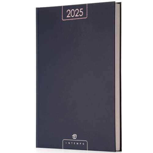 2025 Agenda Giorn. 17x24cm Intempo Alfa Cop. Cartonata Blu