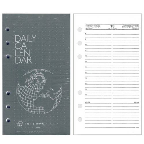 2025 Ricambio Organiser Giornaliero  9,5x17cm Intempo