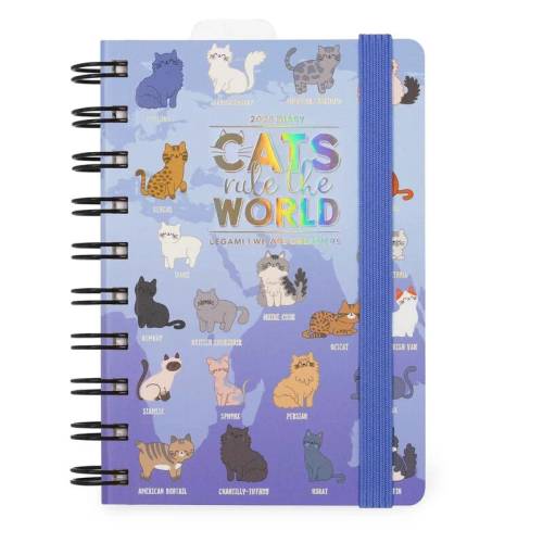 2025 Agenda Giorn.  8,5x13cm Legami Small Spiral Bound - Kitty